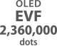 Veľký a citlivý stredový elektronický hľadáčik