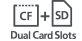 Zásuvka na kartu CF + dve zásuvky na karty SD